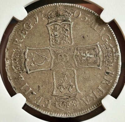 NGC &ETH; Anne (1702-14), Halfcrown, 1703 VIGO, pre-Union - 4