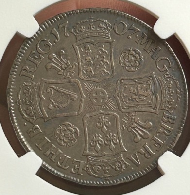 NGC &ETH; Anne (1702-14), Halfcrown, 1707, pre-Union - 2