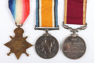 An Interesting Army 1914 Star Long Service Medal Group of 3 to a Warrant Officer who Served in the Army Service Corps Before Transferring to the Tank Corps Where he Earnt his Long Service Medal - 6