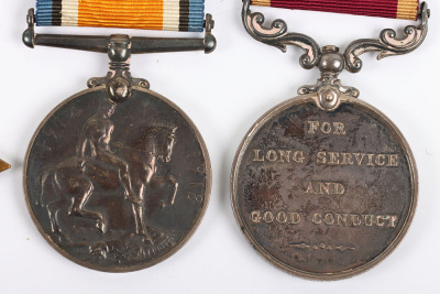 An Interesting Army 1914 Star Long Service Medal Group of 3 to a Warrant Officer who Served in the Army Service Corps Before Transferring to the Tank Corps Where he Earnt his Long Service Medal - 7