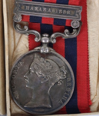 India General Service Medal Suffolk Regiment for the Hazara Campaign in 1888 - 2