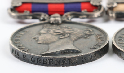 Victorian Campaign Medal Pair for Service in India with the 3rd Battalion Rifle Brigade - 6