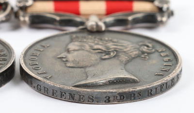 Victorian Campaign Medal Pair for Service in India with the 3rd Battalion Rifle Brigade - 7