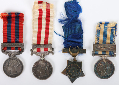 4 Contemporary Victorian Miniature Medals Covering Service in India and Egypt