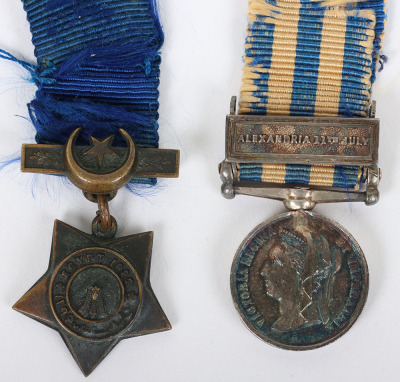 4 Contemporary Victorian Miniature Medals Covering Service in India and Egypt - 3