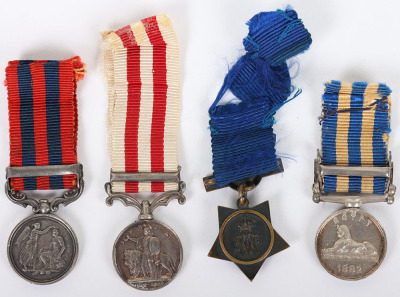 4 Contemporary Victorian Miniature Medals Covering Service in India and Egypt - 4