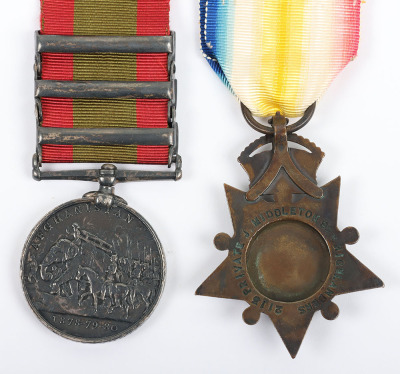 Second Afghan War Campaign Medal Pair to a Piper in the 92nd (Gorgon Highlanders) Regiment of Foot, During the Assault on Pir Paimal in the Battle of Kandahar he Struck up a Tune on his Bagpipes Until the Bag was Pierced by an Enemy Bullet - 7