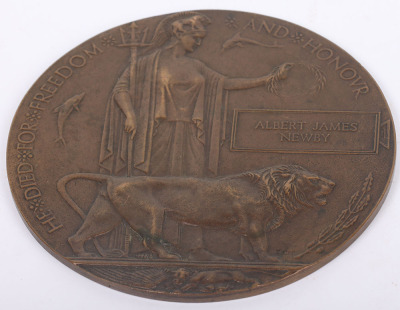 Great War Bronze Memorial Plaque Kings Own Scottish Borderers 1917 Casualty - 3