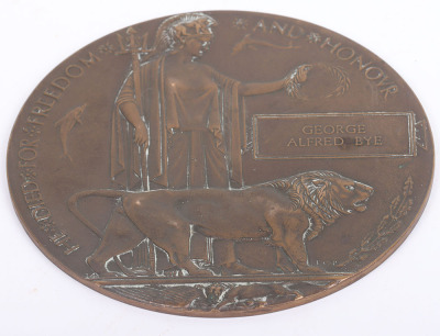 Great War Bronze Memorial Plaque 1st Battalion South Wales Borderers 1917 Casualty - 3