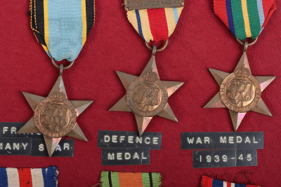 Display of WW2 British Campaign Medals - 3