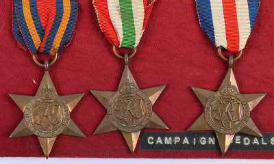 Display of WW2 British Campaign Medals - 4