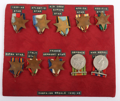 Display of WW2 British Campaign Medals - 7