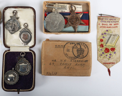 An Interesting Family Medal Group to an Interwar Period Professional Footballer who was Taken Prisoner of War Whilst Serving with the Royal Artillery in July 1940 - 6