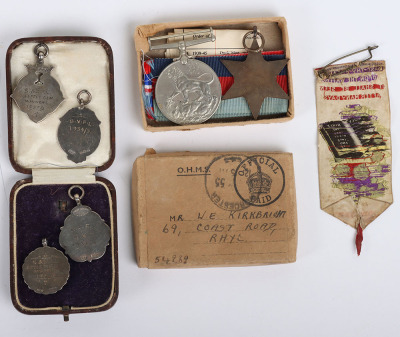 An Interesting Family Medal Group to an Interwar Period Professional Footballer who was Taken Prisoner of War Whilst Serving with the Royal Artillery in July 1940 - 9