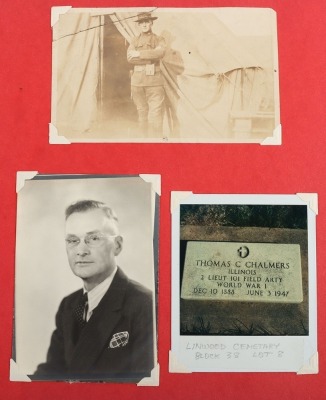 WW1 American Officers Medal and Paperwork Grouping of 2nd Lieutenant Thomas C Chalmers 26th Yankee Division - 9