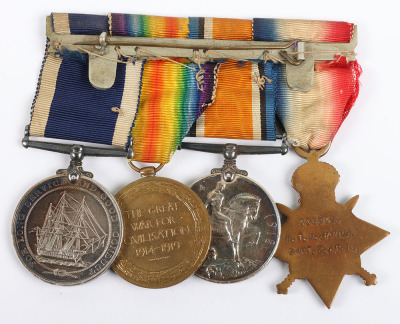 A Great War Naval Long Service Medal Group of 4, HMS COLUMBINE - 2