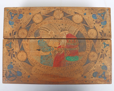 Russian Civil War Bolshevik Prisoner of War Decorated Box in the Bilibin Style - 4