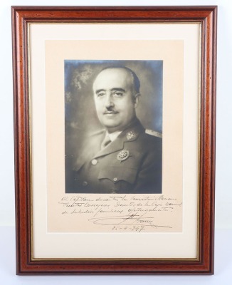 Signed Official Photograph of Spanish Fascist Dictator General Francisco Franco - 5