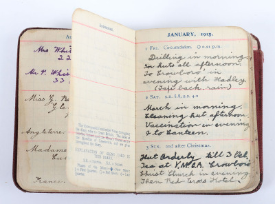 Historically Important Great War Diary Grouping of Timothy Goddard Elliott from 1914-1918, Covering Many of the Major Actions of WW1 including the Battle of the Somme in 1916, Where he went Over The Top with 9th Battalion City of London Queen Victoria Rif - 12