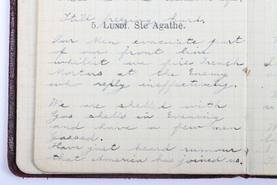 Historically Important Great War Diary Grouping of Timothy Goddard Elliott from 1914-1918, Covering Many of the Major Actions of WW1 including the Battle of the Somme in 1916, Where he went Over The Top with 9th Battalion City of London Queen Victoria Rif - 45