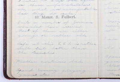 Historically Important Great War Diary Grouping of Timothy Goddard Elliott from 1914-1918, Covering Many of the Major Actions of WW1 including the Battle of the Somme in 1916, Where he went Over The Top with 9th Battalion City of London Queen Victoria Rif - 47