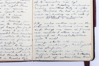 Historically Important Great War Diary Grouping of Timothy Goddard Elliott from 1914-1918, Covering Many of the Major Actions of WW1 including the Battle of the Somme in 1916, Where he went Over The Top with 9th Battalion City of London Queen Victoria Rif - 52