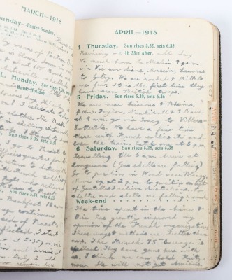 Historically Important Great War Diary Grouping of Timothy Goddard Elliott from 1914-1918, Covering Many of the Major Actions of WW1 including the Battle of the Somme in 1916, Where he went Over The Top with 9th Battalion City of London Queen Victoria Rif - 59