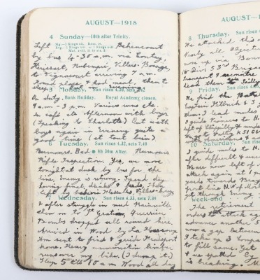 Historically Important Great War Diary Grouping of Timothy Goddard Elliott from 1914-1918, Covering Many of the Major Actions of WW1 including the Battle of the Somme in 1916, Where he went Over The Top with 9th Battalion City of London Queen Victoria Rif - 62