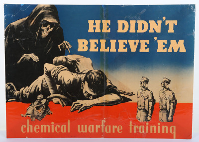 US WW2 Chemical Warfare Warning / Training Posters - 7