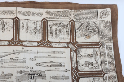 Rare Imperial Russian Printed Instructional Scarf - 6