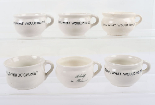 6x WW2 Novelty Miniature Chamber Pots