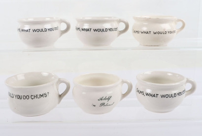 6x WW2 Novelty Miniature Chamber Pots