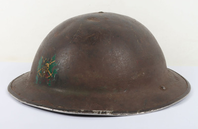 WW2 British Infantry Traning Battalion / Junior Leaders Infantry Training Steel Combat Helmet - 3