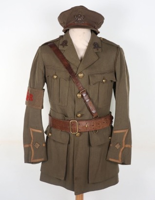 WW1 British Officers Cuff Rank Tunic, Peaked Cap and Equipment of 2nd Lieutenant H E Cuthbert Manchester Regiment (Volunteer Force)