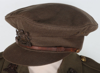 WW1 British Officers Cuff Rank Tunic, Peaked Cap and Equipment of 2nd Lieutenant H E Cuthbert Manchester Regiment (Volunteer Force) - 4