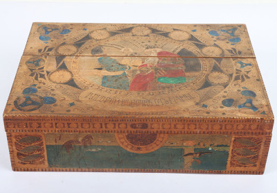Russian Civil War Bolshevik Prisoner of War Decorated Box in the Bilibin Style - 3