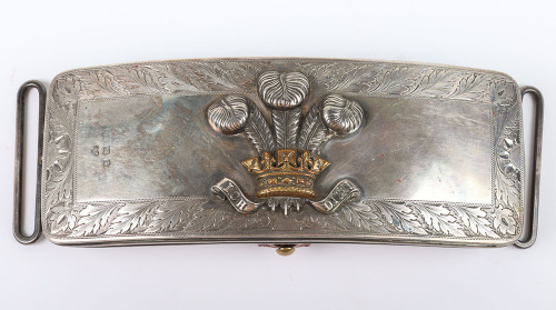 Hallmarked Silver Denbighshire Hussars Yeomanry Officers Cross Belt Pouch