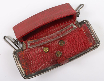 Hallmarked Silver Denbighshire Hussars Yeomanry Officers Cross Belt Pouch - 5