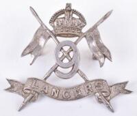 1948 Hallmarked Silver 9th Lancers Officers Cap Badge