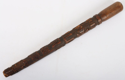 WW1 German Carved Stick / Club - 2