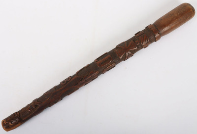 WW1 German Carved Stick / Club - 3
