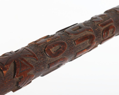 WW1 German Carved Stick / Club - 7