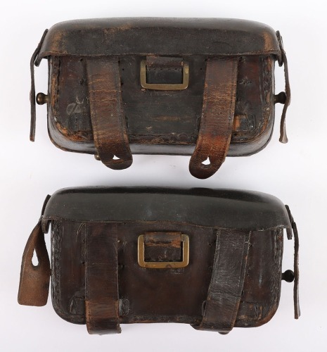 Pair of Wurttemberg M-1887 Ammunition Pouches Regimentally Marked 119th Regiment