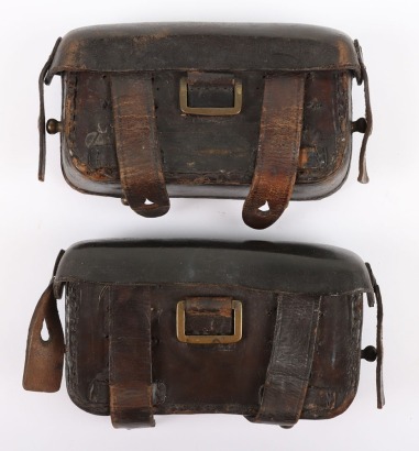 Pair of Wurttemberg M-1887 Ammunition Pouches Regimentally Marked 119th Regiment