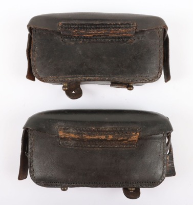 Pair of Wurttemberg M-1887 Ammunition Pouches Regimentally Marked 119th Regiment - 2