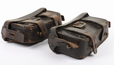Pair of Wurttemberg M-1887 Ammunition Pouches Regimentally Marked 119th Regiment - 3