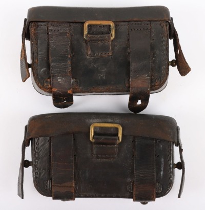 Pair of Wurttemberg M-1887 Ammunition Pouches Regimentally Marked 120th Regiment