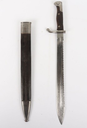 Imperial German Mauser 1898/05 Sawback Bayonet