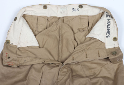 British Post War Royal Marines KD Tunic and Trousers Worn by Swimmer Canoeist T D Hughes During his Service with No.6 Special Boat Service, 40 Commando 1960-61 - 10