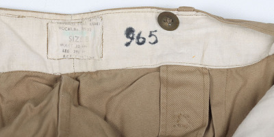 British Post War Royal Marines KD Tunic and Trousers Worn by Swimmer Canoeist T D Hughes During his Service with No.6 Special Boat Service, 40 Commando 1960-61 - 11